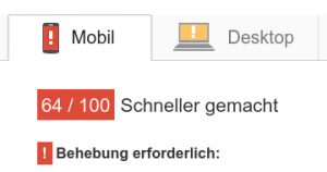 Google PageSpeed Analyse
